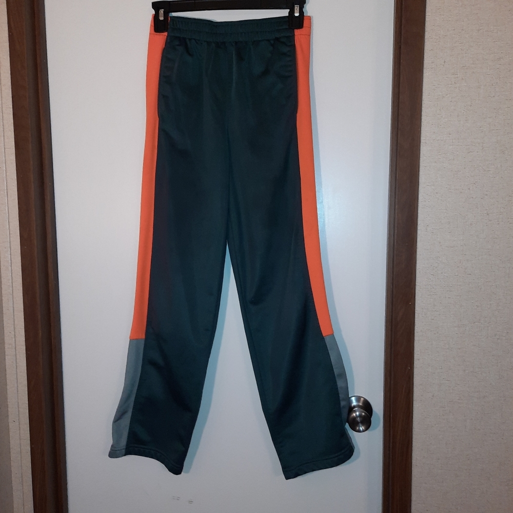 Boys Starter Jogger, Size XL 14/16 Color is Gray with Orange stripe.